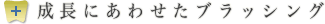 成長にあわせたブラッシング