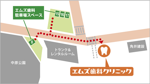 エムズ歯科クリニック磯子へのアクセスマップ