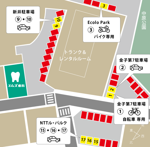 エムズ歯科クリニック磯子へのアクセスマップ