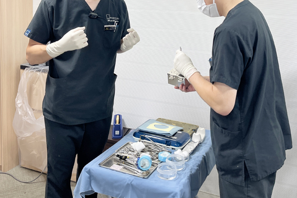 治使用機材、器具の確認